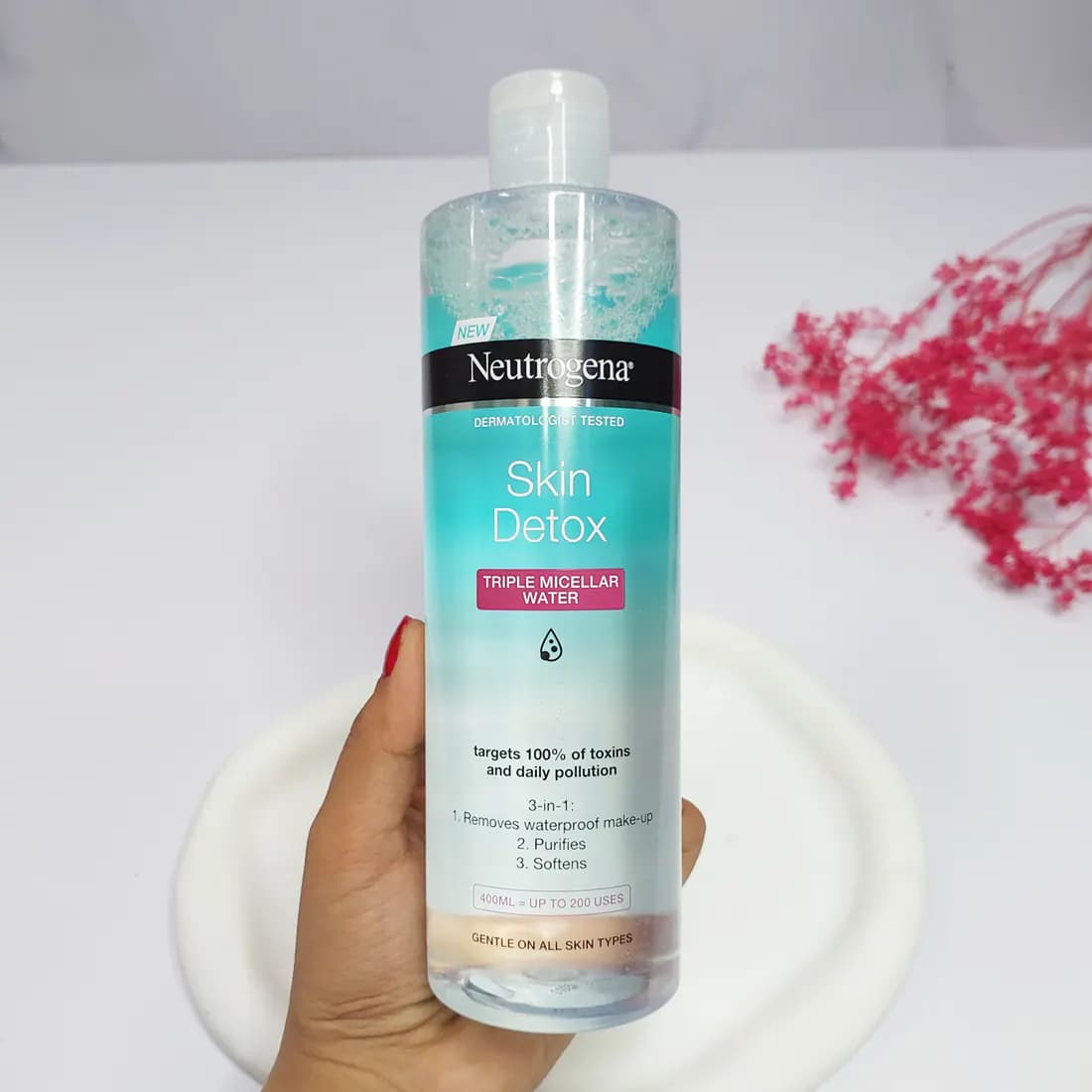 میسلار واتر مدل Skin Detox نوتروژینا مناسب انواع پوست حجم 400 میلی لیتر