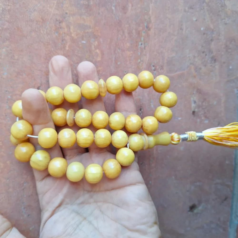 تسبیح سندلوس 33 دانه اصل کد 995 بودار تراش گرد آقابزرگ — تصویر ۶