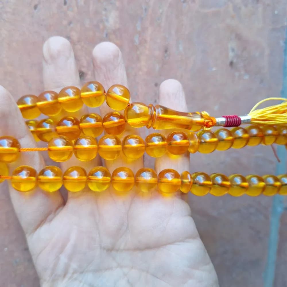 تسبیح سندلوس 45 دانه کد 993 بودار تراش گرد بسیار زیبا آقابزرگ — تصویر ۴