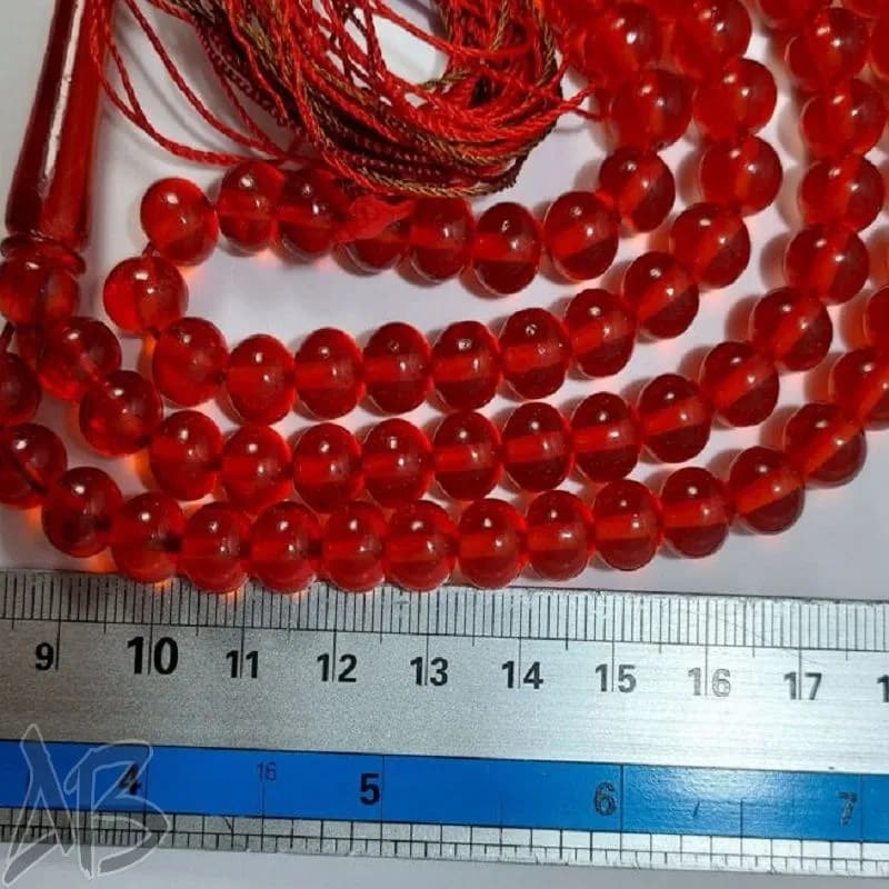 تسبیح سندلوس بودار 100 دانه قرمز خوشرنگ کد 820 — تصویر ۶
