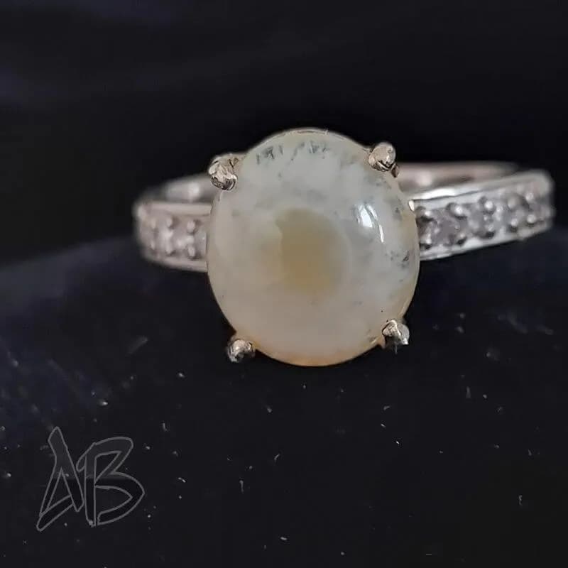 انگشتر نقره زنانه نگین باباقوری چشم نظر عیار 925 آقابزرگ کد 551 — تصویر ۴