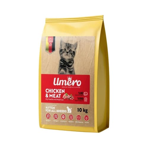 غذاي خشک بچه گربه اومرو مرغ و گوشت Umero وزن 10 کيلوگرم — تصویر ۲
