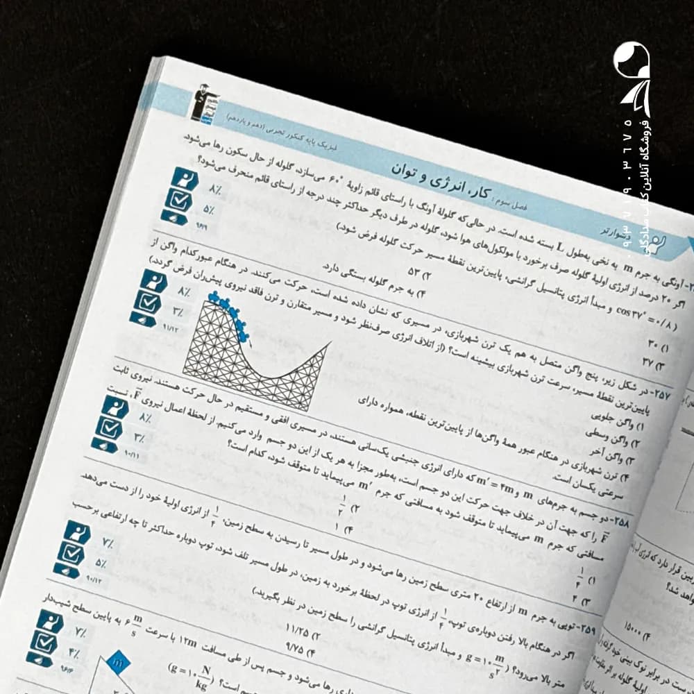 کتاب سه سطحی فیزیک پایه کنکور تجربی انتشارات کانون قلم چی (دست دوم) — تصویر ۳
