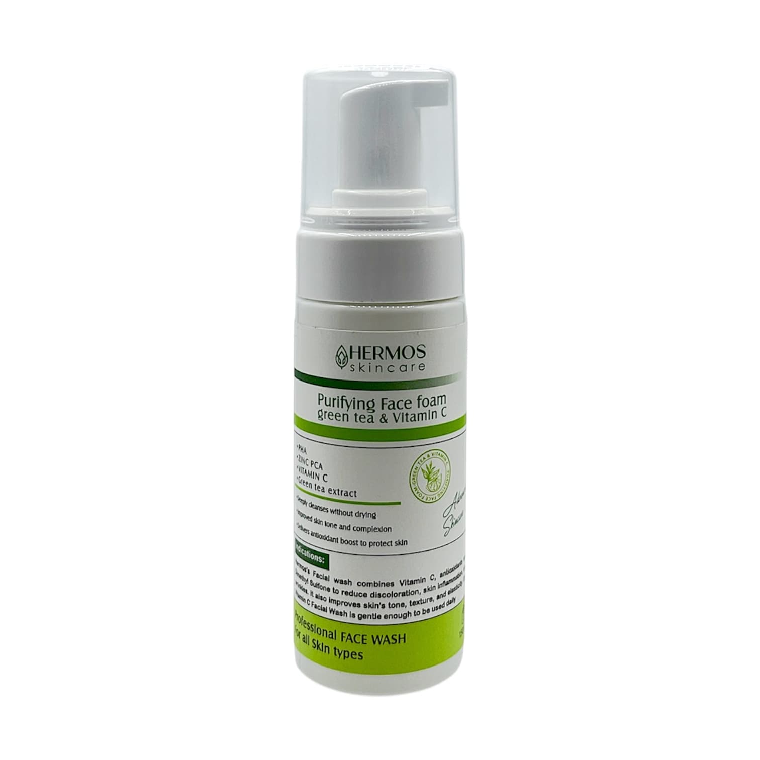 فوم شستشوی صورت هرموس حاوی ویتامین C و چای سبز 150ml