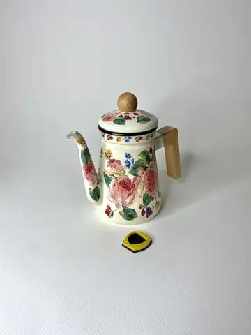 کتری لعابی دسته بغل چوبی 1/2 لیتر — تصویر ۲