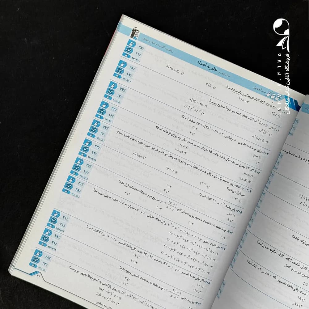 کتاب سه سطحی ریاضی گسسته و آمار و احتمال انتشارات کانون قلم چی (دست دوم) — تصویر ۲