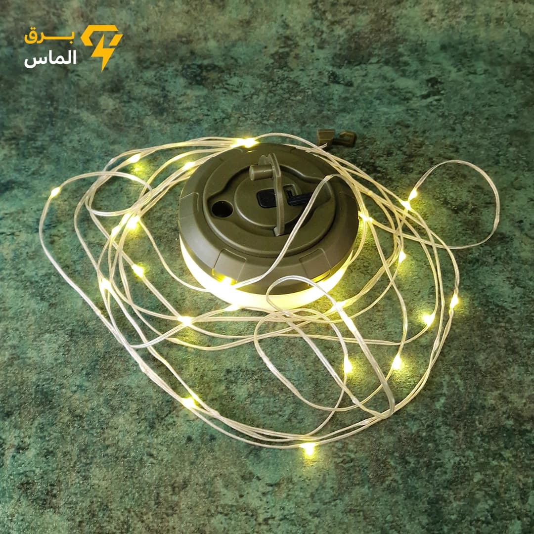 چراغ و ریسه کمپینگ شارژی ضدآب 10 متری کد LL-B50 با چراغ اضطراری/ضمانت بازگشت وجه — تصویر ۳