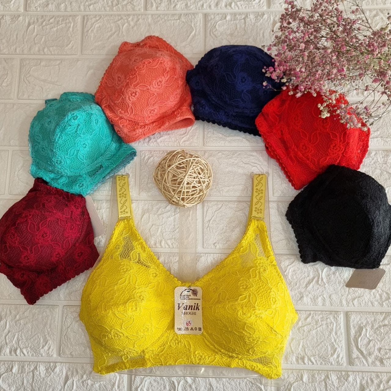 سوتین دخترانه دانتل پددار اعلا(جین ۱۲تایی)