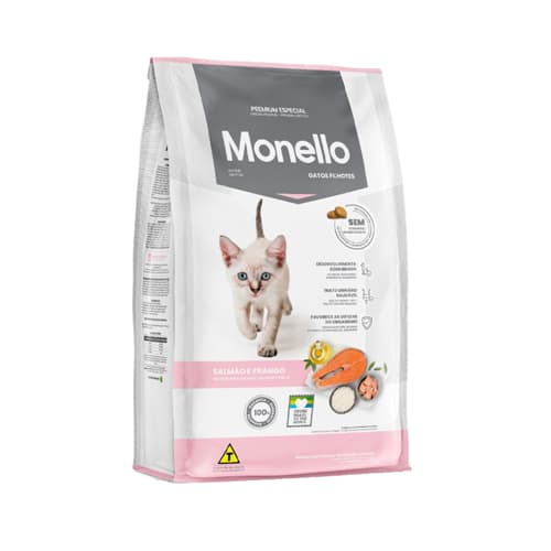 غذای خشک بچه گربه مونلو مرغ و ماهی سالمون Monello وزن 1 کیلوگرم (فله)