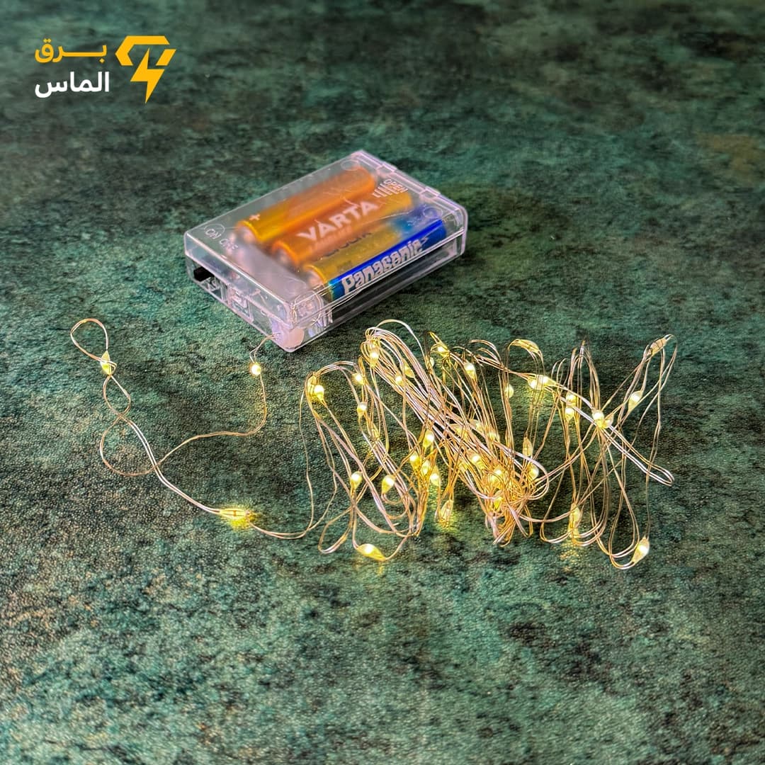 ریسه مفتولی 5 متری باطری خور ضدآب آفتابی درجه یک A / ضمانت بازگشت وجه