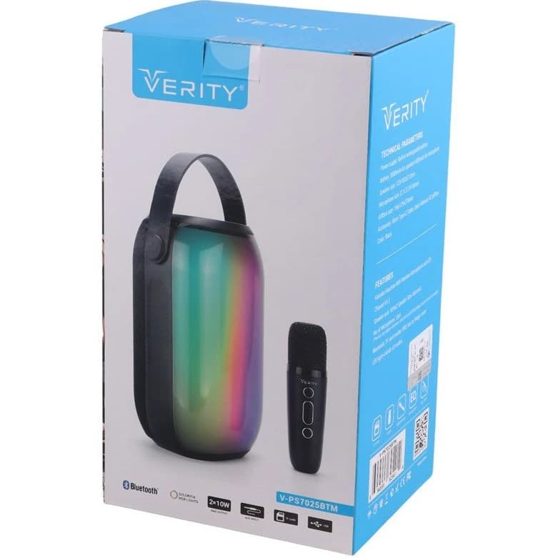 اسپیکر بی سیم قابل حمل وریتی مدل V-PS7025BTM همراه با میکروفون — تصویر ۵
