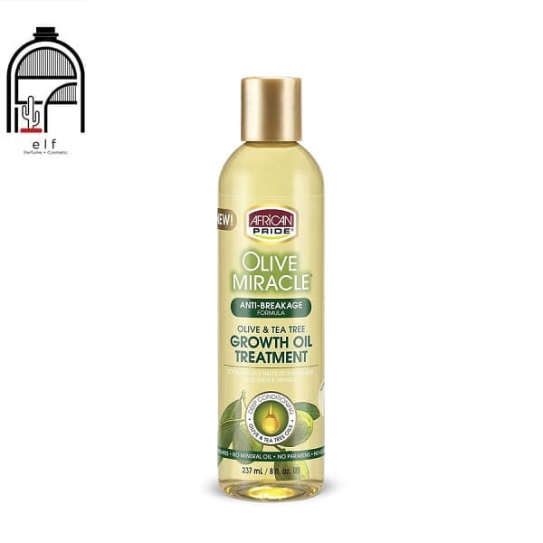 روغن ضد موخوره و رشد مو زیتون آفریکن پراید african pride olive miracle anti breakage formula growth oil