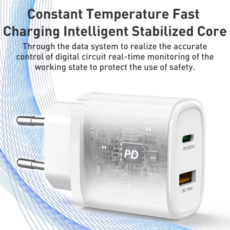 شارژر دیواری 20 وات یسیدو مدل YC50 به همراه کابل usb-c — تصویر ۵