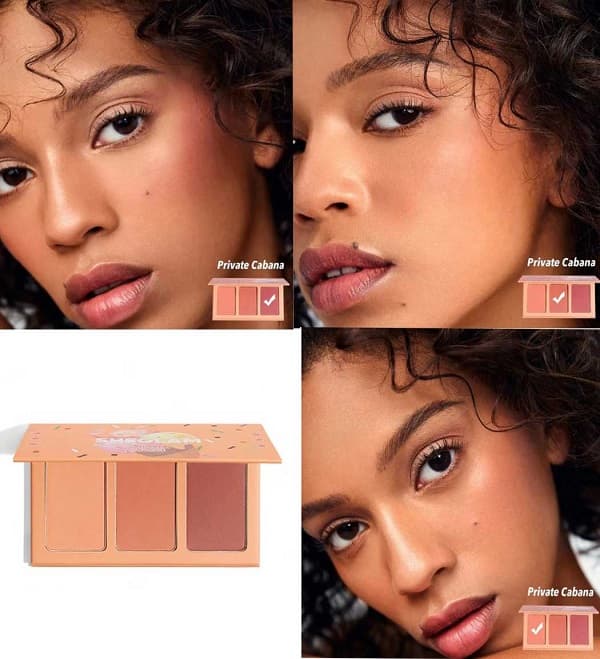 پالت رژگونه 3تایی پرایوت کابانا شیگلم Private Cabana Sheglam Sweet Cheeks Blush Palette — تصویر ۳