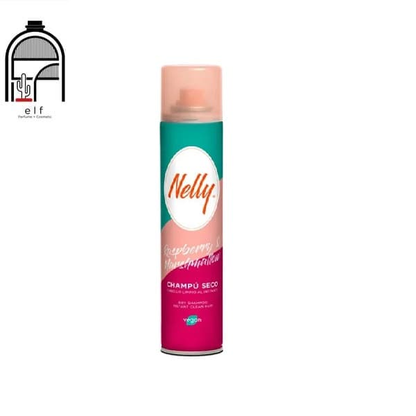 شامپو خشک با رایحه رزبری و مارشملو نلی 200 میل nelly dry shampoo — تصویر ۲