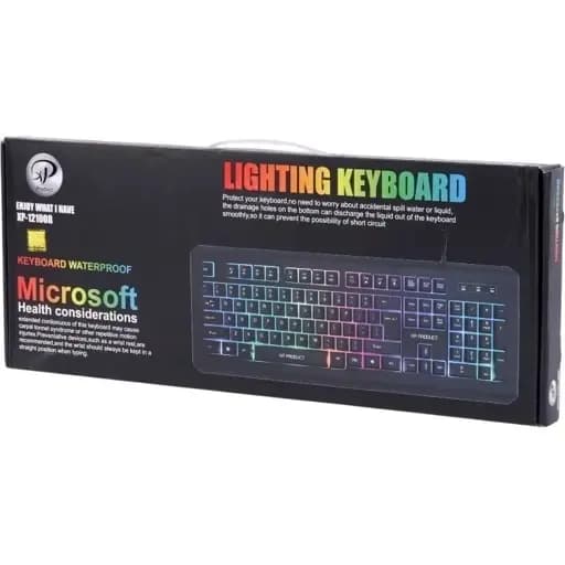 کیبورد گیمینگ XP مدل XP‑12100R | کیبورد RGB باسیم با حروف فارسی — تصویر ۳