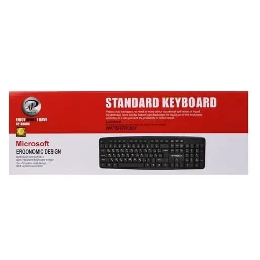 کیبورد باسیم XP مدل 8800 | کیبورد USB با کلیدهای نرم و حروف فارسی — تصویر ۳