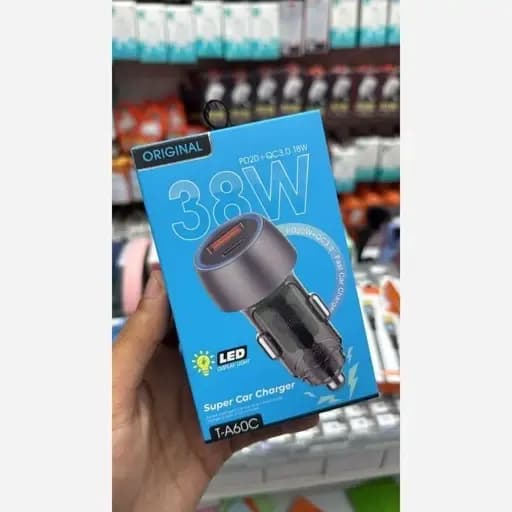 شارژر فندکی اورجینال TA60C | شارژ سریع چند دستگاه در خودرو