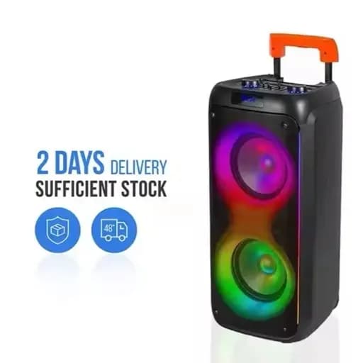 اسپیکر بلوتوثی قابل حمل WDLR DR-8830 | مدل چرخ‌دار با میکروفون — تصویر ۳