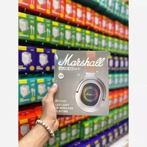 هدفون بلوتوثی مارشال Major 908 | هدفون RGB LED با کیفیت صدای عالی — تصویر ۵