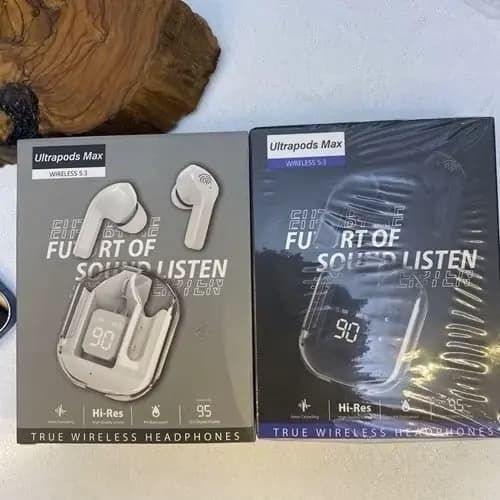 ایرپاد Ultra Pods Max طرح شیشه‌ای | بلوتوث ۵.۳ و نویز کنسلینگ — تصویر ۳