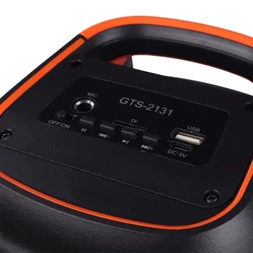 اسپیکر شارژی GTS-2133 | قابلیت کارائوکه و نور RGB — تصویر ۴