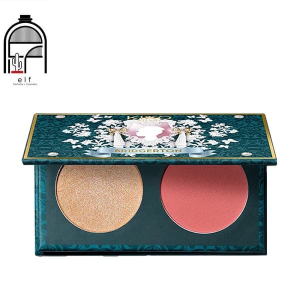 رژ گونه و هایلایتر پودر فشرده بریجتون بوکت کیکو میلانو bridgerton bouquet Pressed powder blush And highlighter Kiko Milano