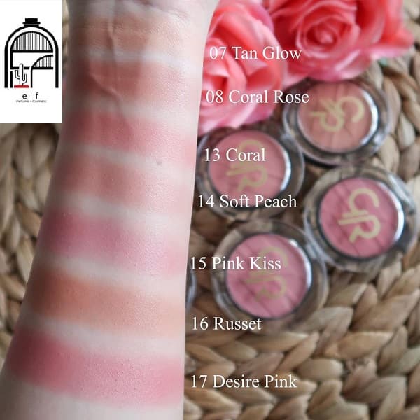 رژگونه مات و مخملی گلدن رز Golden Rose — تصویر ۴