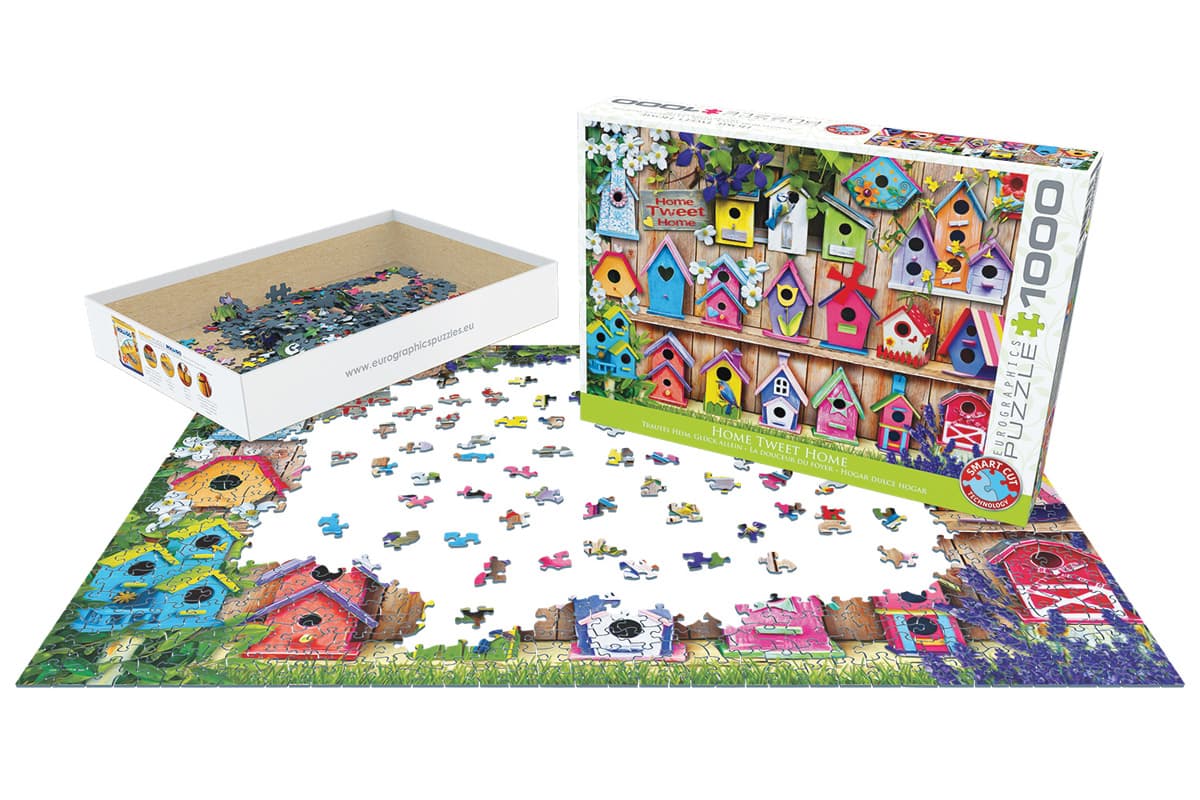 پازل 1000 تکه یوروگرافیک طرح Bird Houses کد 5328 — تصویر ۳