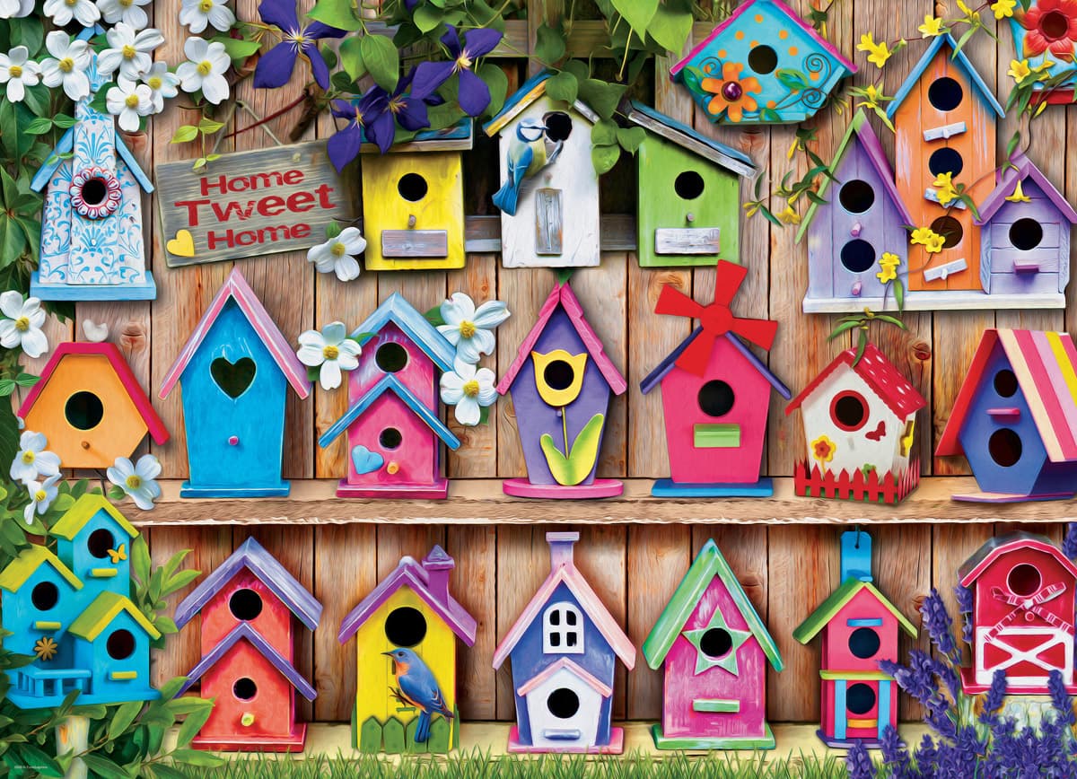 پازل 1000 تکه یوروگرافیک طرح Bird Houses کد 5328 — تصویر ۴