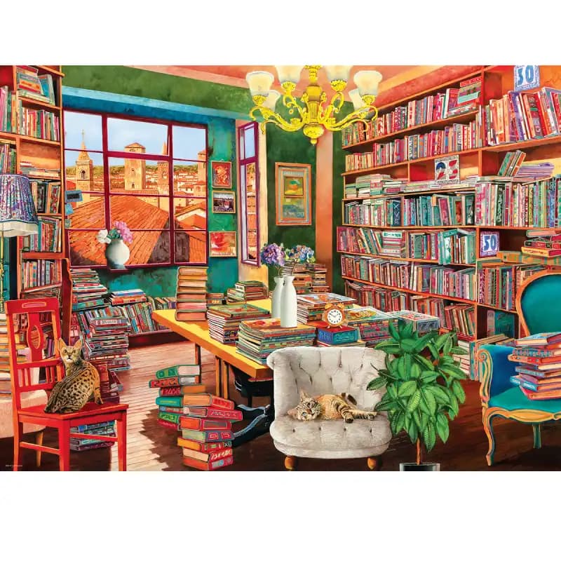 پازل 1000 قطعه یوروگرافیک طرح The old library کد 5888 — تصویر ۳