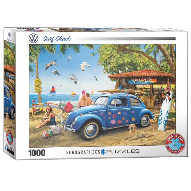 پازل 1000 تکه یوروگرافیک طرح VW Beetle Surf Shack کد 5683