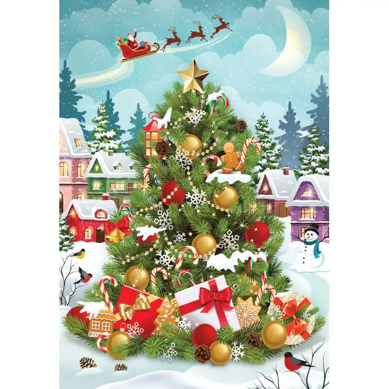 پازل 550 تکه یوروگرافیک طرح Christmas Tree Tin کد 5663 — تصویر ۳