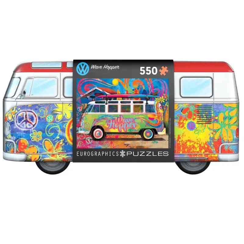 پازل 550 تکه یوروگرافیک طرح VW Bus Tin with Puzzle کد 5561