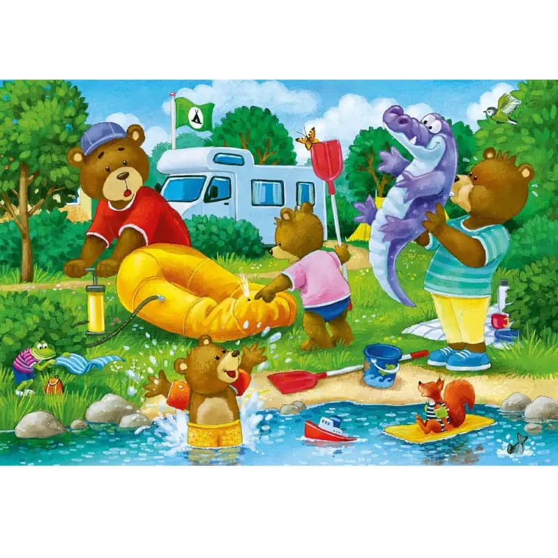 پازل 48 تکه رونزبرگر طرح bear family camping trip کد 05247 — تصویر ۴