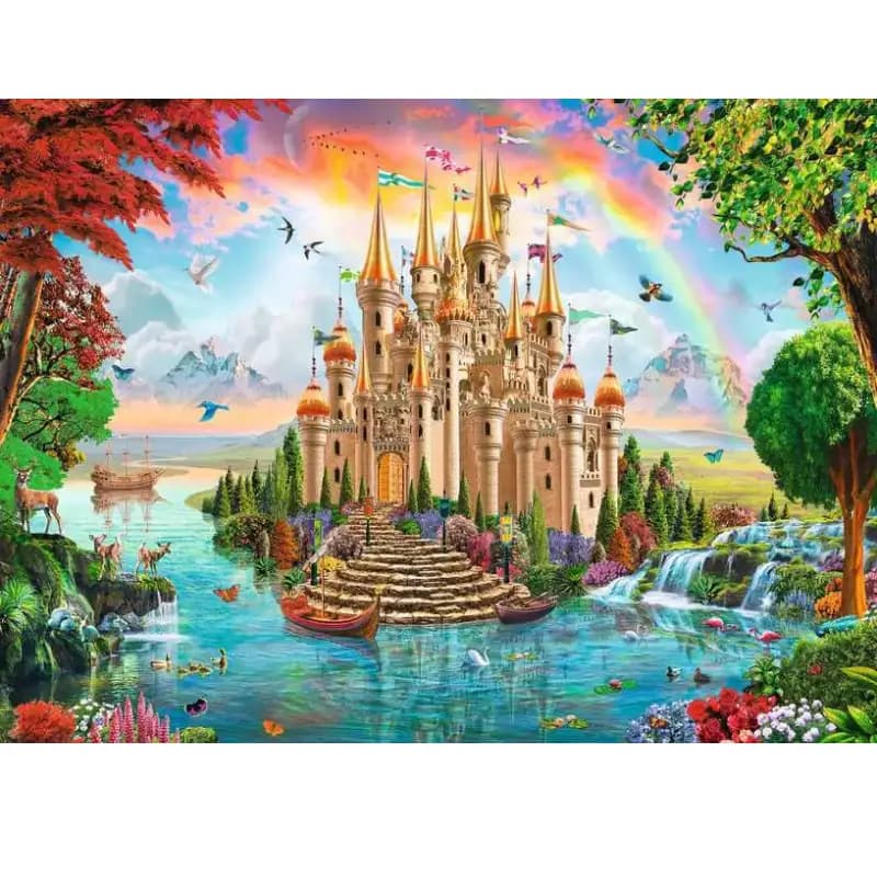 پازل 100 تکه رونزبرگر طرح Rainbow Castle کد 13285 — تصویر ۳