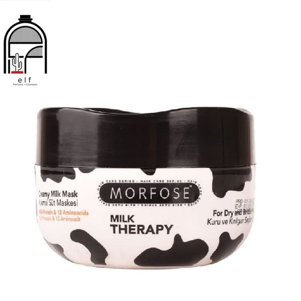 ماسک موی کرمی مورفوس مدل شیر حجم ۵۰۰ میلی‌لیتر | Morfose Milk Therapy Creamy Hair Mask 500ml
