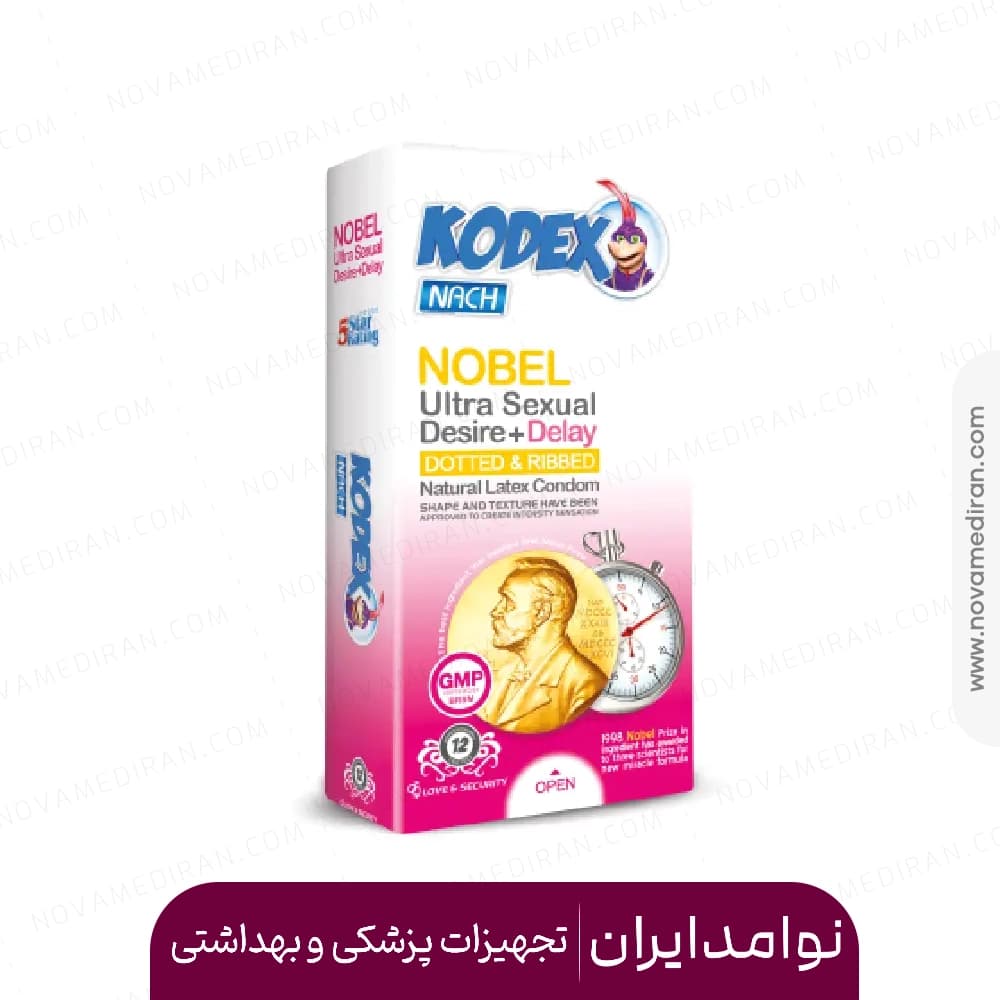 کاندوم تاخیری کدکس تحریک کننده الترا ساده نوبل ۱۲ عددی