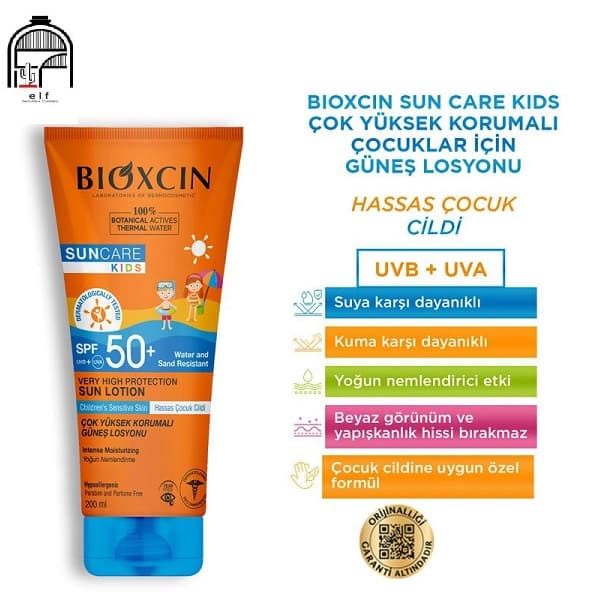ضد آفتاب کودک SPF50 بیوکسین Bioxcin Sun Care Çocuklar için Güneş Kremi Spf 50+ 200 ml