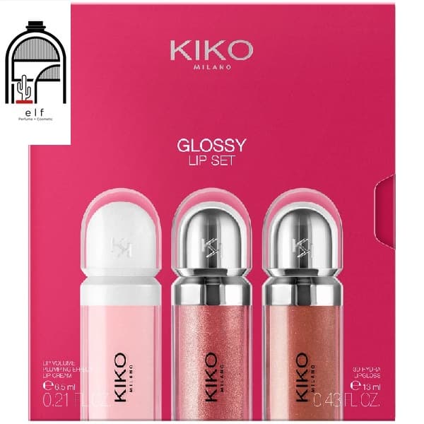 ست لیپ گلاس و حجم دهنده لب کیکو میلانو | KIKO Milano Glossy Lip Set