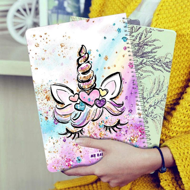 دفتر نقاشی طرح یونیکورن (اسب تک شاخ)