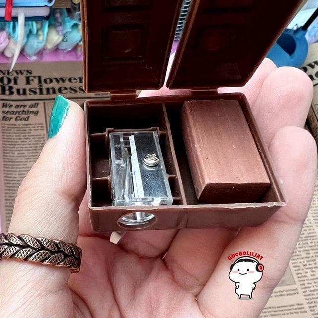 ست دوقلو مداد تراش و پاک کن شکلاتی — تصویر ۹