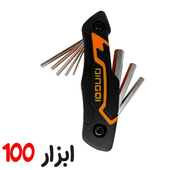 آچار آلن شش گوش H چاقویی 8عددی دینگشی DINGQI مدل 17006 دینگی