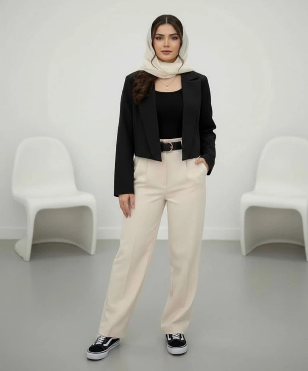 کراپ کت مازراتی کجراه یقه کاربردی مدل دلشین |کد:1062
