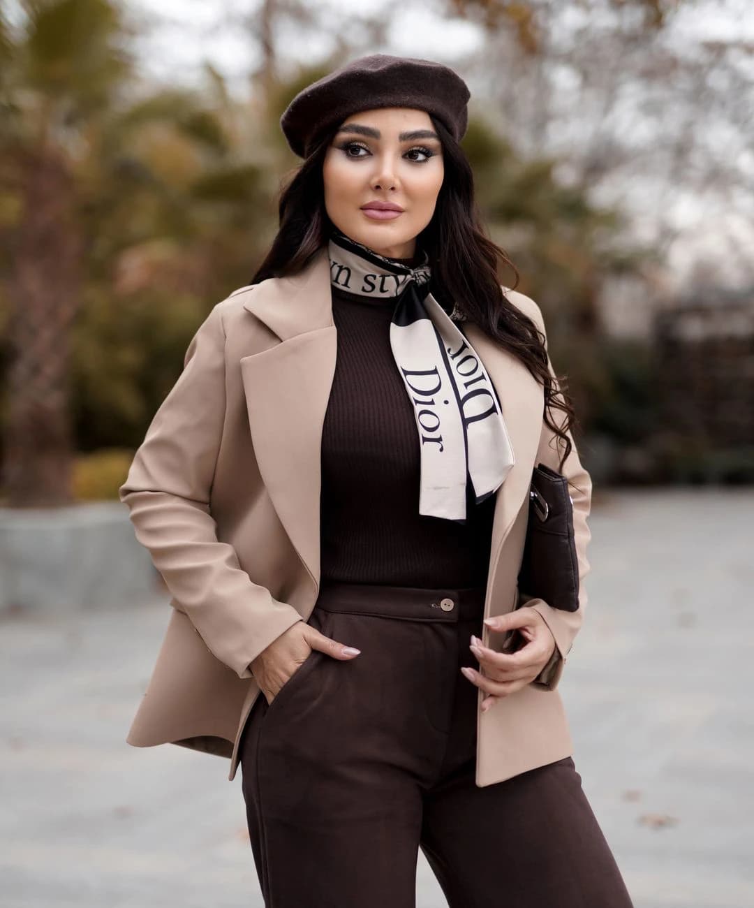 کت کوتاه آستردار با کمربند ساتن چاپی مدل بهنود |کد:1054 — تصویر ۳