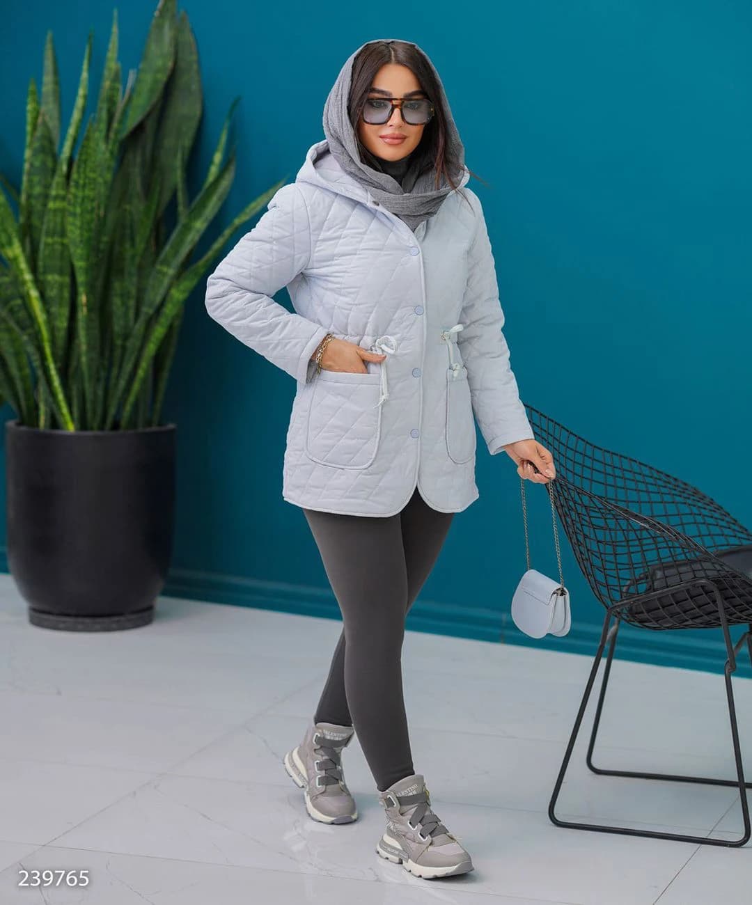 کاپشن کوتاه کلاهدار مموری یقه گرد مدل حانا |کد:5162 — تصویر ۸