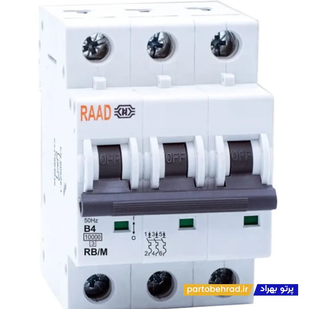 کلید مینیاتوری 3 پل رعد مدل RB/M 3P 63A — تصویر ۲