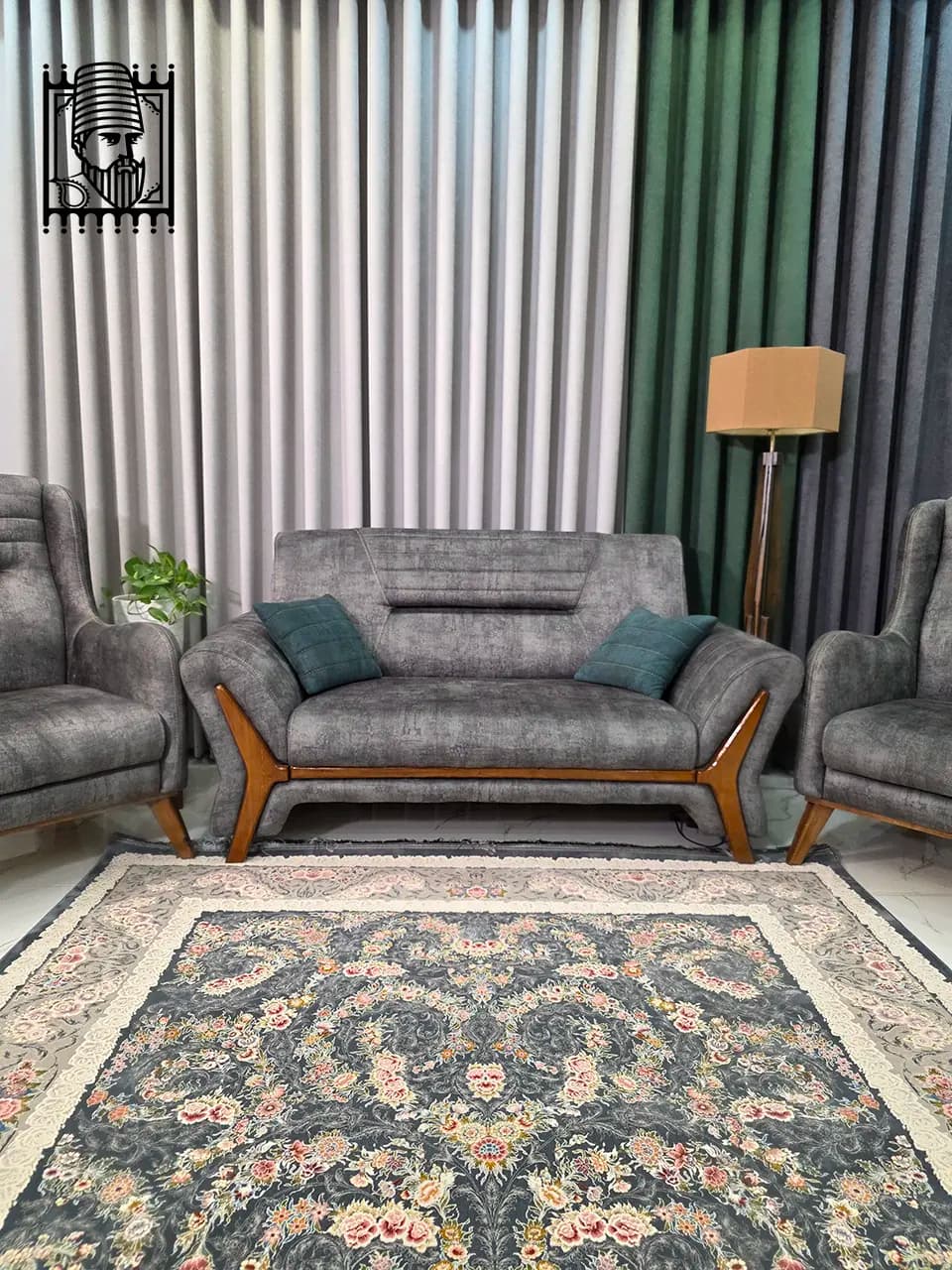 فرش طرح خوشه دودی 1200 شانه — تصویر ۶