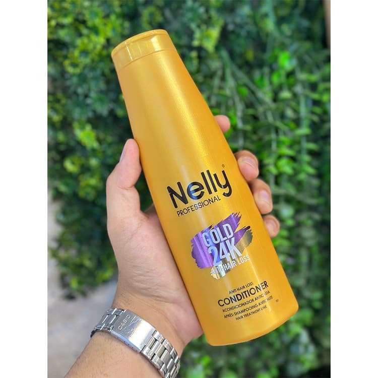 شامپو ترمیم کننده KERATIN حجم 300 میل GOLD 24K نلی – NELLY — تصویر ۴