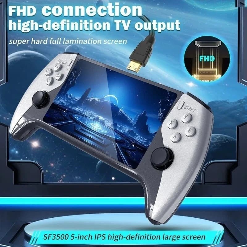 کنسول بازی دستی SF3500 Plus با ۲ دسته بی‌سیم و حافظه ۲ گیگابایت-ویژه گجتیک — تصویر ۶